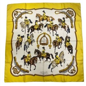 Hermes Silk Scarf Reprise Carre 90 Vintage Philipe Ledoux